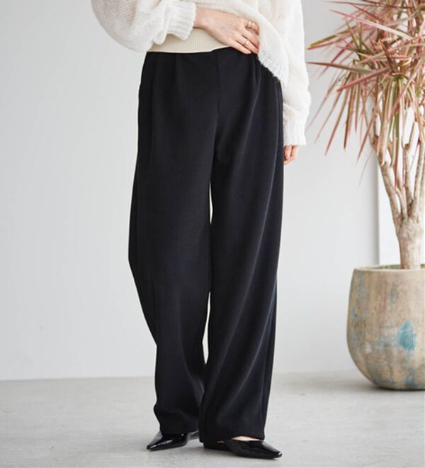 RANAN（ラナン）の「あったか裏ベロアニットコールワイドパンツ（ワイドパンツ・ガウチョ）」｜詳細画像
