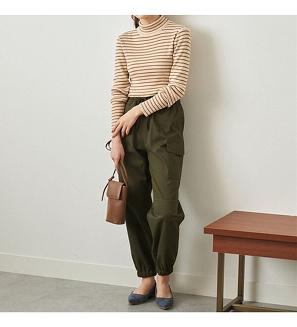 BELLUNA（ベルーナ）の「ハピネスコットン１００％&times;吸湿発熱リブタートルニット＜＆ｃｏｃｏｃｈｉ＞（ニット・セーター）」｜詳細画像