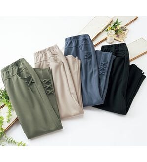 ルフラン（ルフラン）の「【４本組】のびサラ！クロップドパンツ＜プッチ＞（クロップドパンツ）」｜4本組