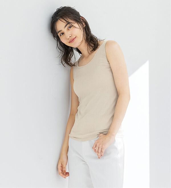 LAVIENNE（ラヴィエンヌ）の「素肌よろこぶオーガニックコットンタンク（肌着・インナーウェア）」｜詳細画像