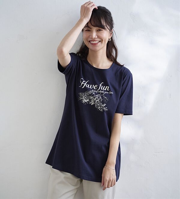 BELLUNA（ベルーナ）の「綿１００％プリントＴシャツ（Tシャツ）」｜詳細画像