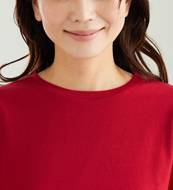 BELLUNA（ベルーナ）の「異素材切替ペプラムチュニック（チュニック）」｜詳細画像