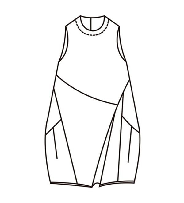 BELLUNA（ベルーナ）の「モダンプリント切替コクーンジャンパードレス（チュニック）」｜詳細画像