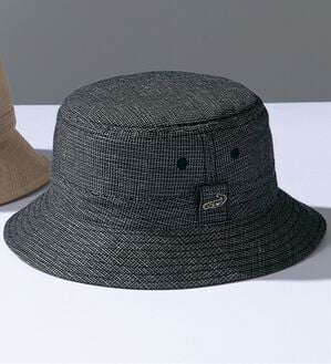 「＜クロコダイル＞折りたためる涼やかメッシュ帽子（メンズ帽子）」｜サハリグレー