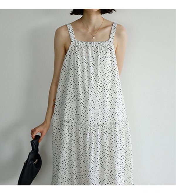 GeeRA（ジーラ）の「ドット柄ティアードマキシワンピース（その他ワンピース）」｜詳細画像