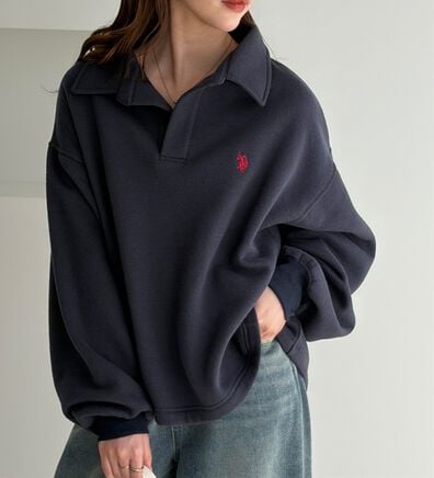 GeeRA（ジーラ）の「【U.S.POLO ASSN.】表ピーチポロ衿スウェット（カットソー）」