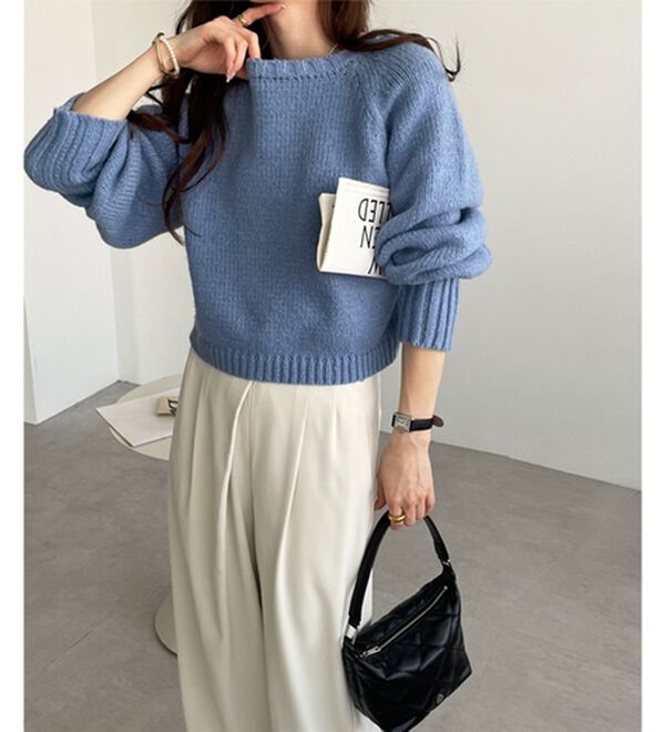 GeeRA（ジーラ）の「ボリュームスリーブショートニット（ニット・セーター）」｜詳細画像