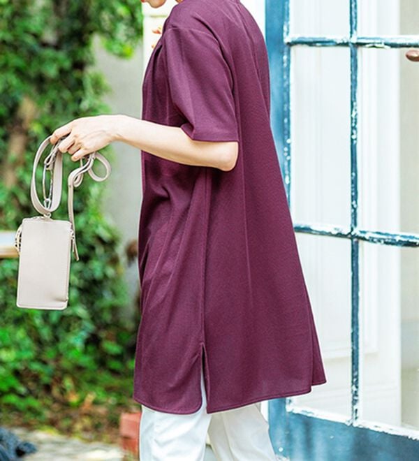 BELLUNA（ベルーナ）の「【接触冷感】かのこ素材タックデザインチュニックワンピース（その他ワンピース）」｜詳細画像