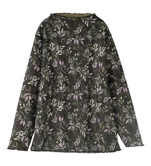 BELLUNA（ベルーナ）の「ふんわり柔らかメロー使い花柄プルオーバー（カットソー）」｜詳細画像