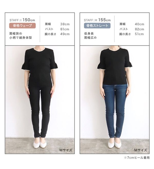 Pierrot（ピエロ）の「【接触冷感】配色デザインフレアニット（ニット・セーター）」｜詳細画像