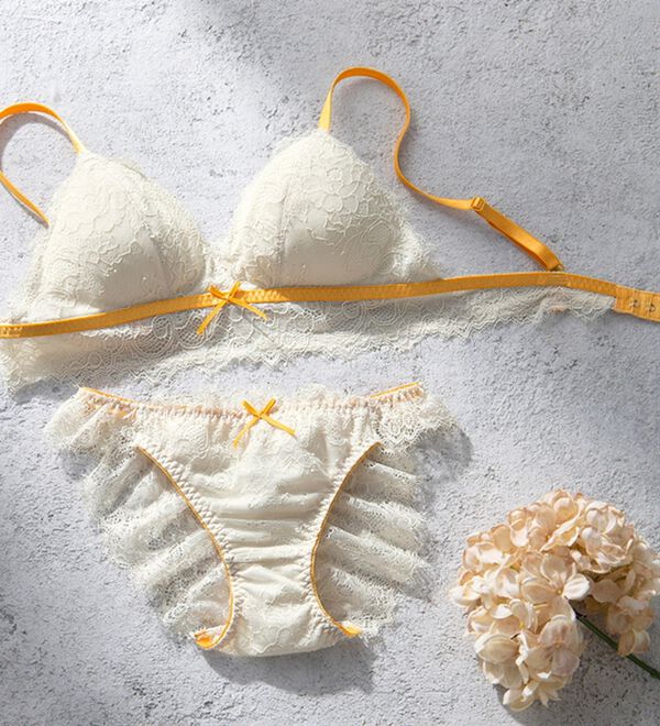 YU'NOW（ユナウ）の「アイラッシュレースのブラレット＆ショーツセット（ブラジャー＆ショーツセット）」｜詳細画像