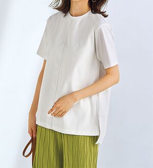 BELLUNA（ベルーナ）の「【UNDOVE】＜日本製＞定番！ＮＯシワＴシャツ（Tシャツ）」｜オフホワイト