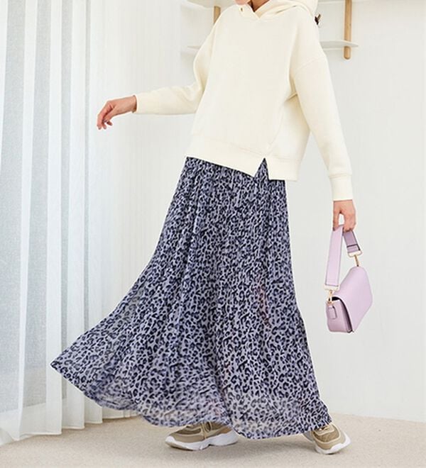 RANAN（ラナン）の「シフォンプリーツマキシスカート（ロングスカート）」｜詳細画像