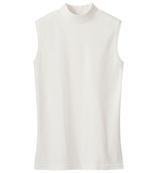 LAVIENNE（ラヴィエンヌ）の「【医師オススメ】ＵＶカット綿１００％スリーブレスハイネックプルオーバー＜カラフルコットン＞（肌着・インナーウェア）」｜詳細画像