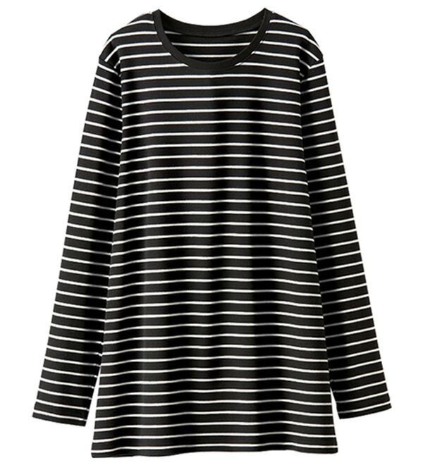 BELLUNA（ベルーナ）の「ツイード調カーデ&times;ボーダーアンサンブル（アンサンブル）」｜詳細画像