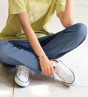 BELLUNA（ベルーナ）の「ノンストレス！万能ゆるパンツ（テーパードパンツ）」｜デニムブルー