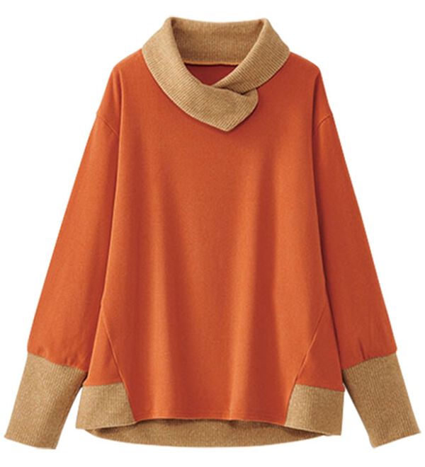 BELLUNA（ベルーナ）の「配色切替デザインプルオーバー（カットソー）」｜詳細画像