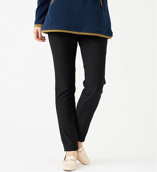 BELLUNA（ベルーナ）の「ウエストらくらく！ふっくら裏起毛ストレッチパンツ（フルレングスパンツ）」｜詳細画像