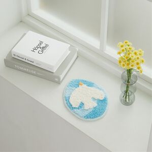 iellio（イエリオ）の「置くだけおしゃれなアクセントマット＜大人かわいい・小物置き・ミニラグ・韓国・玄関やデスクに・コースターとして＞（玄関マット）」｜スカイ