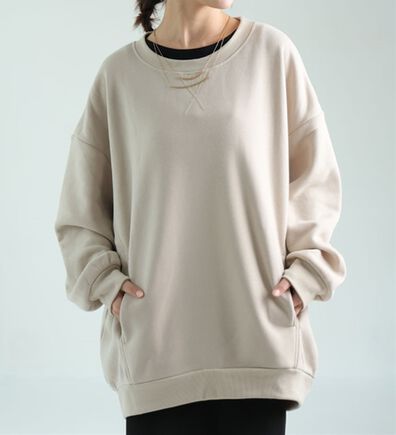 A HAPPY MARILYN（アハッピーマリリン）の「【Ｌ～８Ｌ】【ハピぽか裏起毛】２デザインから選べるゆったりトレーナー・パーカー　毛玉になりにくい（パーカー）」