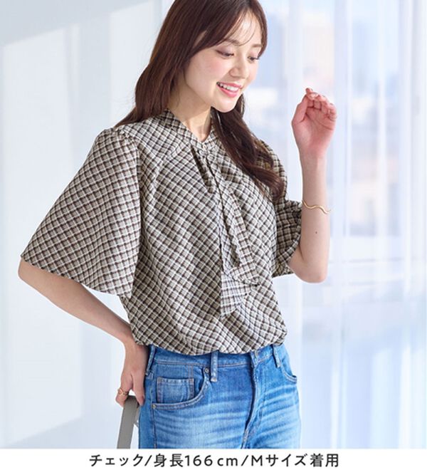 alotta（アロッタ）の「大人上品スカーフタイブラウス（ブラウス）」｜詳細画像