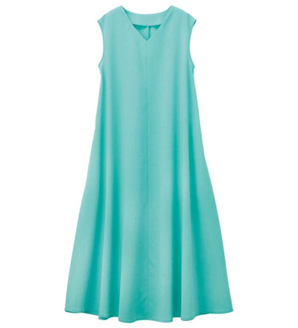 RANAN（ラナン）の「ひんやり！麻調合繊フレアーワンピース（その他ワンピース）」｜詳細画像