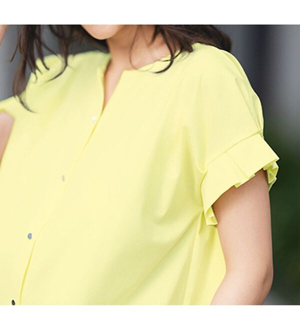 RANAN（ラナン）の「ひんやり！スキッパーカットソーブラウス（カットソー）」｜詳細画像