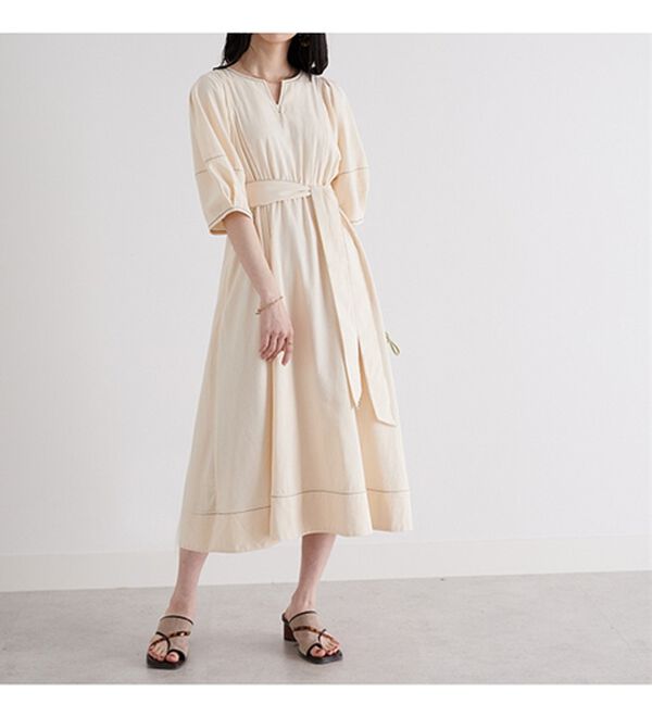 GeeRA（ジーラ）の「前後２ＷＡＹランタンスリーブフレアーワンピース（その他ワンピース）」｜詳細画像