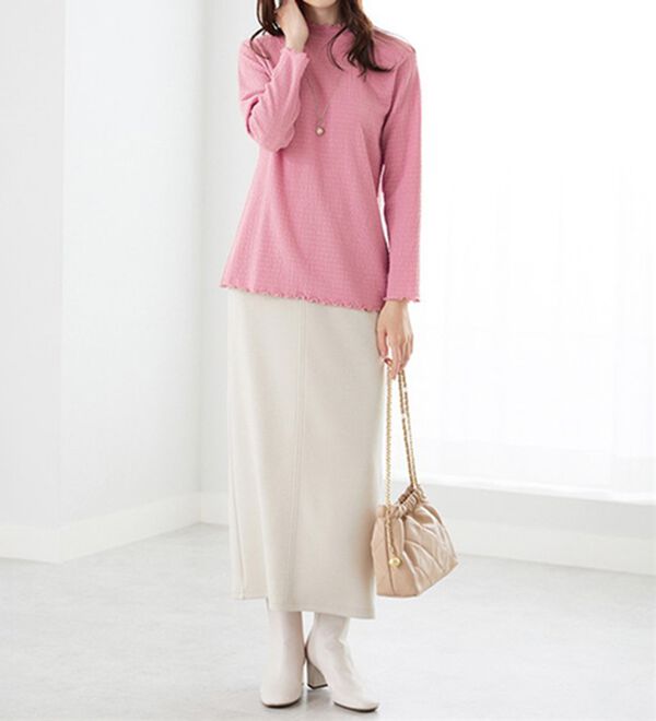 BELLUNA（ベルーナ）の「ジャカード素材メローデザインプルオーバー（カットソー）」｜詳細画像