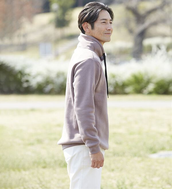 「＜イネド　オム＞裏起毛フード風トレーナー（メンズトレーナー）」｜詳細画像