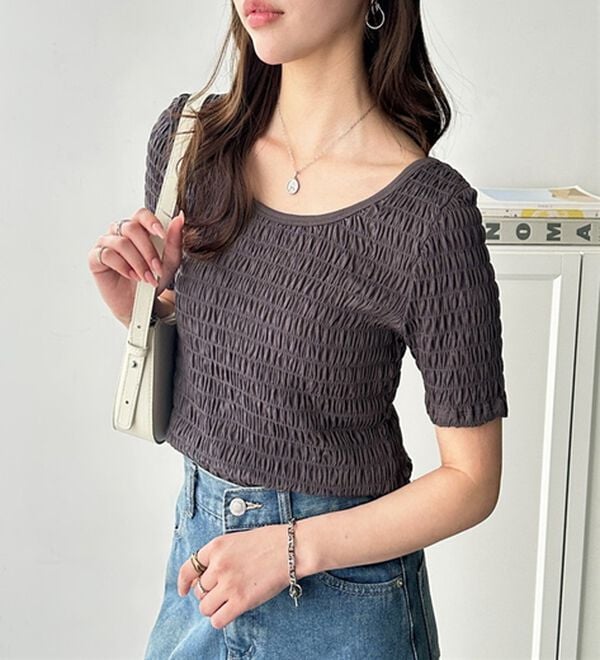 GeeRA（ジーラ）の「バレエネックシャーリングカットソー（カットソー）」｜詳細画像