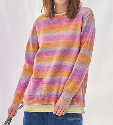 BELLUNA（ベルーナ）の「ポケット使いグラデーションニットプルオーバー（ニット・セーター）」