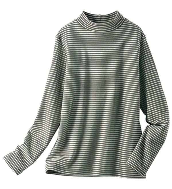 BELLUNA（ベルーナ）の「《ＨｕｇＲｅａｍコットン》裏起毛暖かハイネックプルオーバー（カットソー）」｜詳細画像