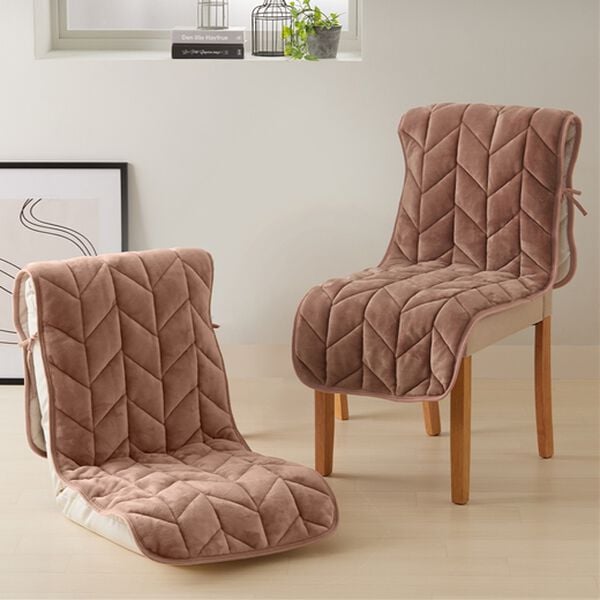 iellio（イエリオ）の「あったかフランネルチェアカバー＜座椅子カバー・こたつ椅子カバー・吸湿発熱・抗菌防臭＞（チェアカバー・チェアパッド）」｜詳細画像