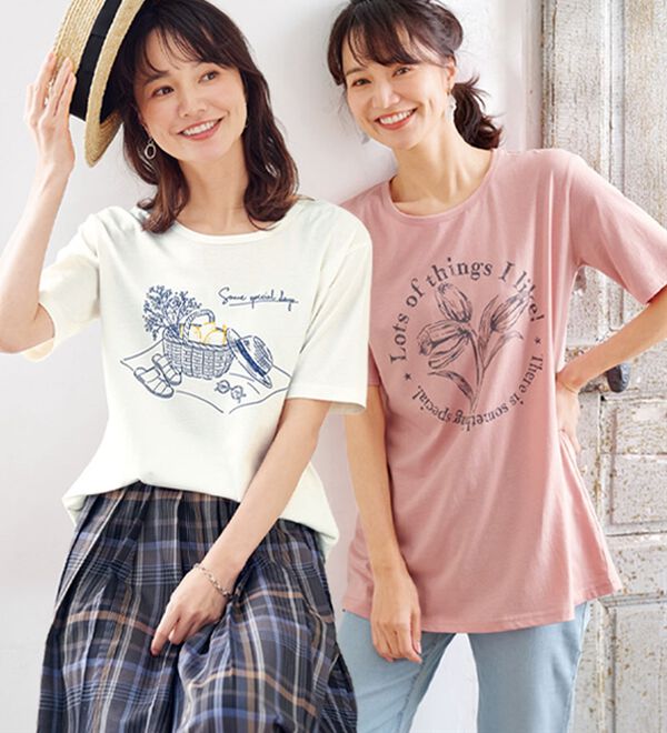 綿100％プリントTシャツ - ベルーナ【公式】