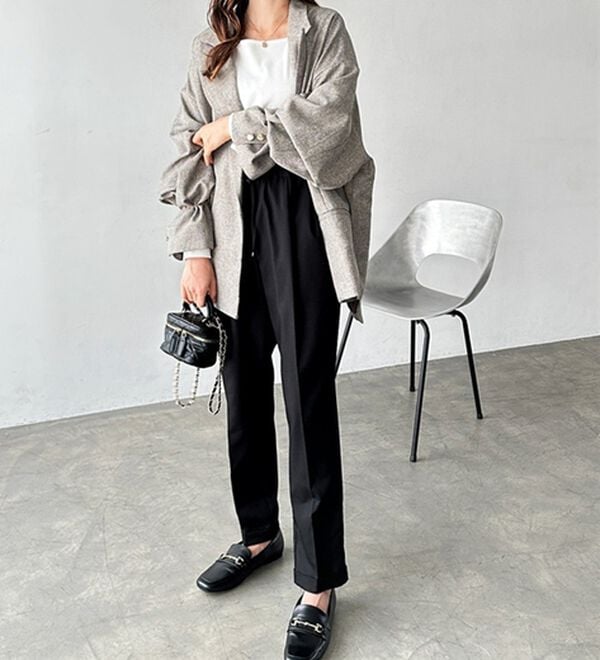 GeeRA（ジーラ）の「美脚とろみタックパンツ（フルレングスパンツ）」｜詳細画像