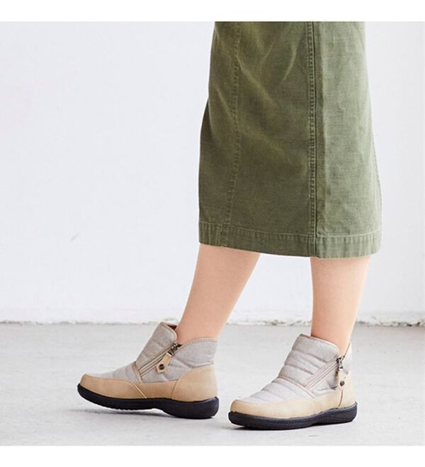 BELLUNA（ベルーナ）の「４Ｅはっ水ダブルファスナーショートブーツ（ブーツ）」｜詳細画像