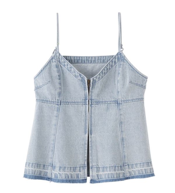 RANAN（ラナン）の「デニム素材キャミビスチェ（タンクトップ・キャミソール）」｜詳細画像