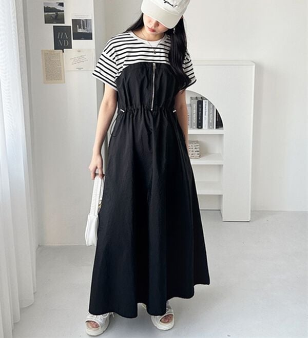 GeeRA（ジーラ）の「ハーフジップビスチェドッキングワンピース（その他ワンピース）」｜詳細画像