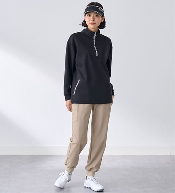 BELLUNA（ベルーナ）の「吸水速乾！ジッパーロゴプルオーバー（カットソー）」｜詳細画像