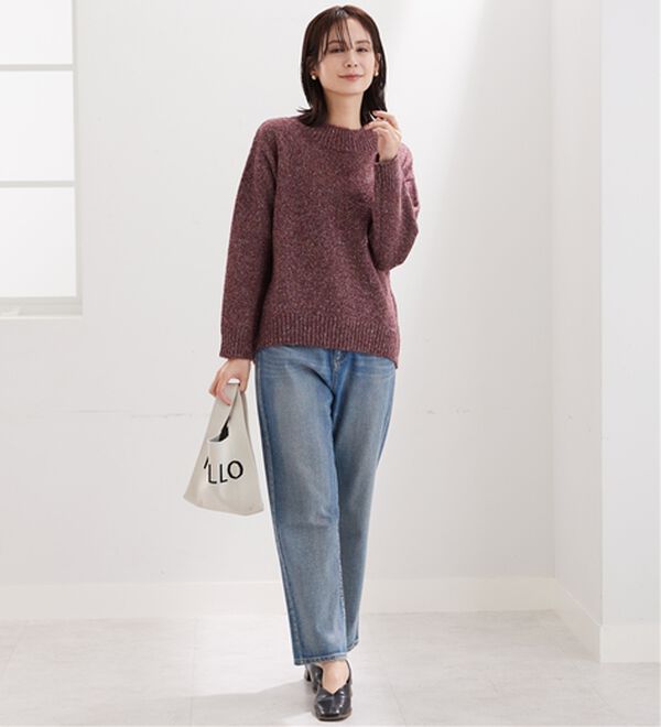 BELLUNA（ベルーナ）の「ミックス調ニットプルオーバー（ニット・セーター）」｜詳細画像