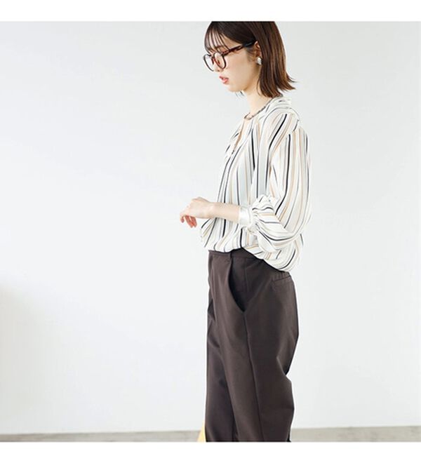 GeeRA（ジーラ）の「シルエットきれい！上品7分袖デザインブラウス（ブラウス）」｜詳細画像