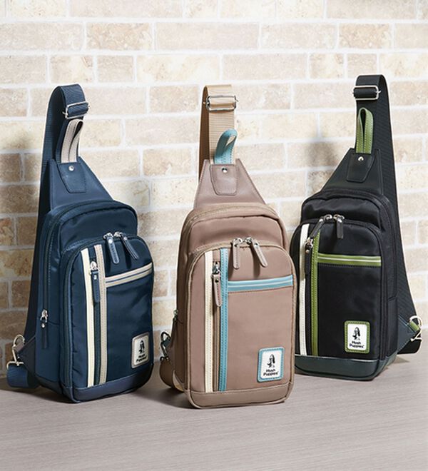 「＜ハッシュパピー＞配色デザインバッグ（メンズボディバッグ・ウエストポーチ）」｜詳細画像