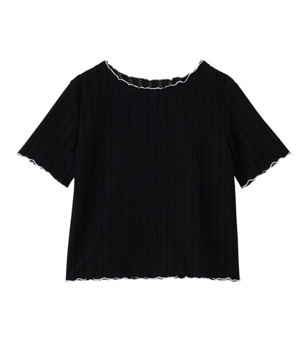 RANAN（ラナン）の「透かし柄メロー配色Ｔシャツ（カットソー）」｜詳細画像