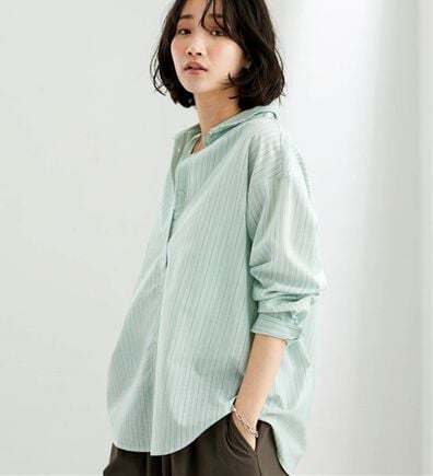 BELLUNA（ベルーナ）の「麻入りイージーケアゆったりシャツ（シャツ）」