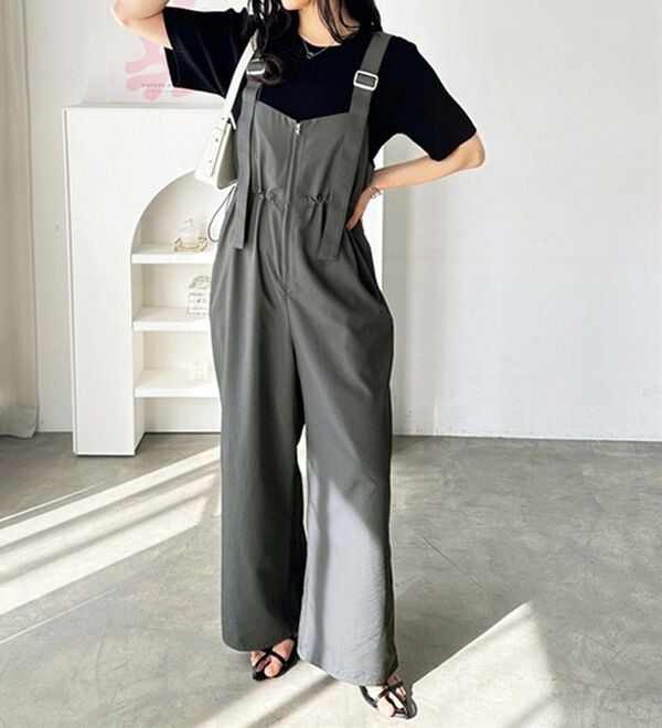 GeeRA（ジーラ）の「フロントジップミリタリーサロペット（オールインワン）」｜詳細画像