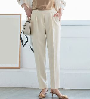 Pierrot（ピエロ）の「【選べる丈】高見えゆるテーパードパンツ（フルレングスパンツ）」｜詳細画像