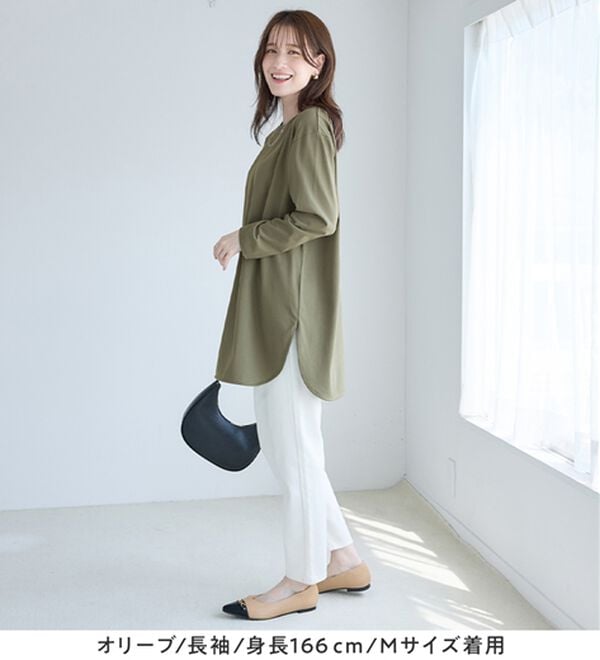 Viola e Viola（ヴィオラ エ ヴィオラ）の「ひんやり＆さらり綿混チュニックＴシャツ（チュニック）」｜詳細画像
