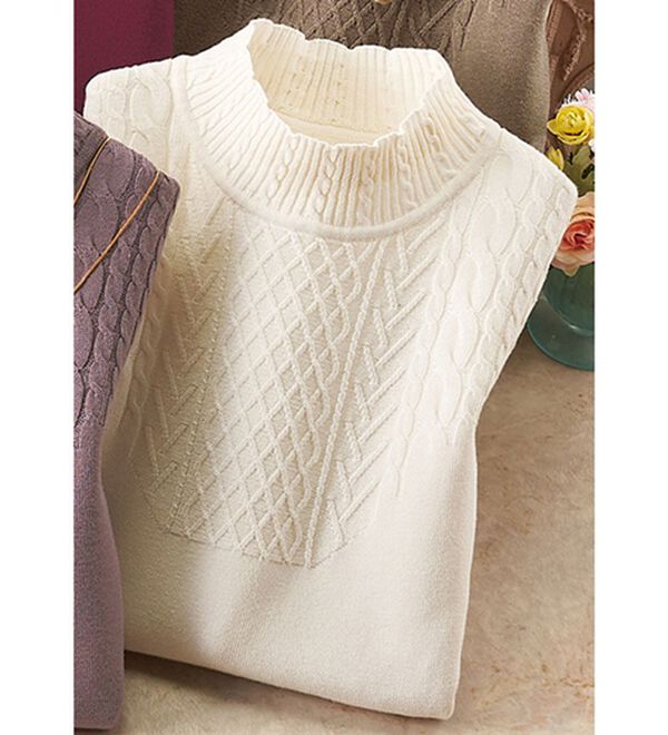 ルフラン（ルフラン）の「コットンシルクカシミヤの優美なニット（ニット・セーター）」｜アイボリー