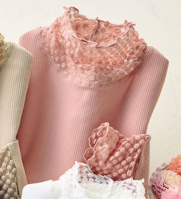 ルフラン（ルフラン）の「重ねてかわいい水玉使いカットソー（カットソー）」｜ピンク